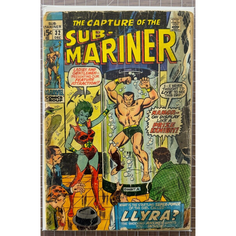 Sub-Mariner #32 1st Appearance Llyra! Marvel Comic 1970 0.5-1.5 Reader